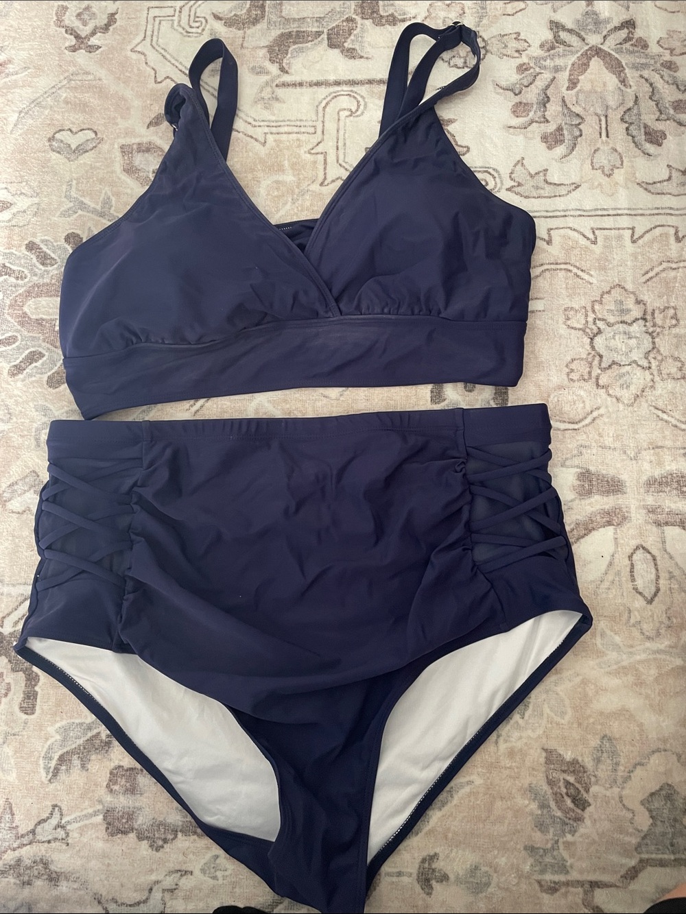 Women’s Navy High-Waist Bikini Set - Brand